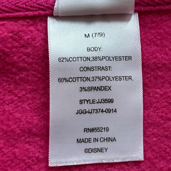 Disney Mickey & Minnie Hoodie - Juniors, Size Medium (7/9) - Picture 2 of 3